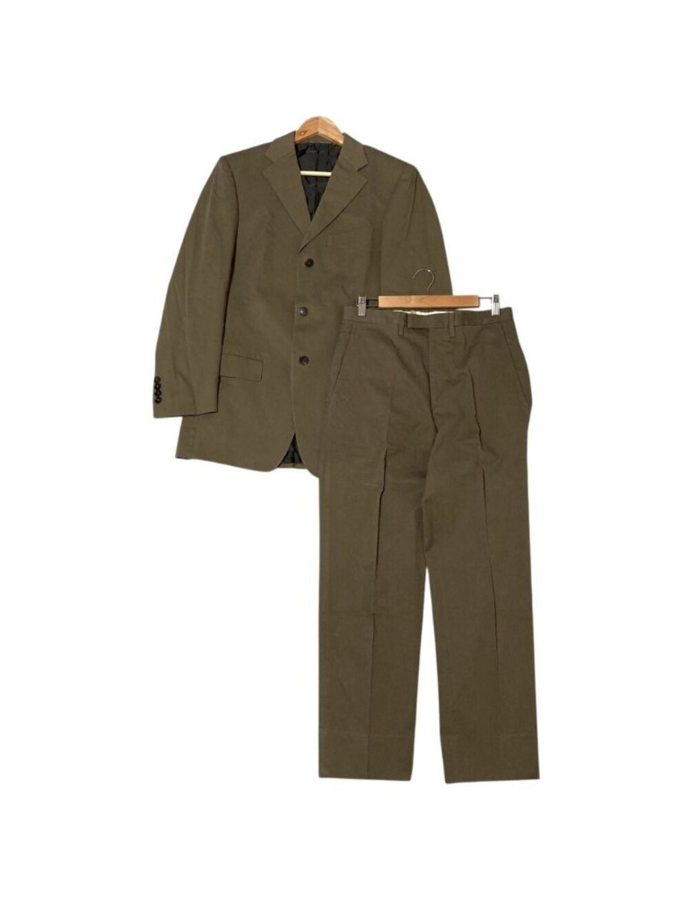 Gucci Tom Ford Era Tailored Jacket Trousers Pants Suit Set Khaki Spring 46